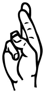 The ASL sign for R