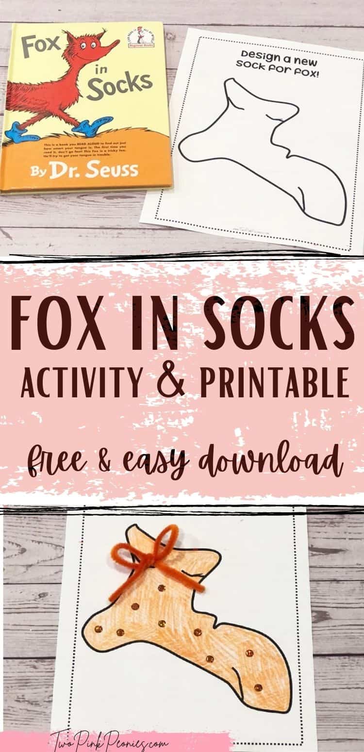 Fox in Socks activity and printable 