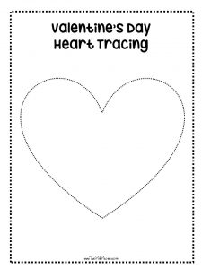 Valentine's Day Tracing Worksheets