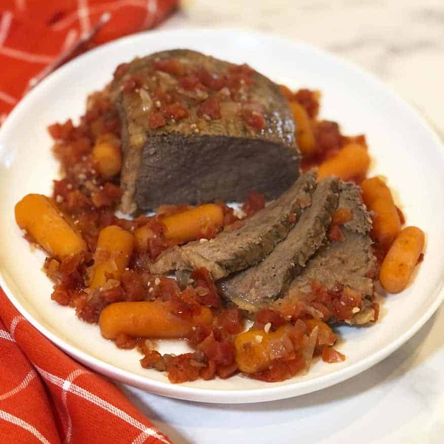 Carrabba's Copycat Beef Brasato roast on a plate