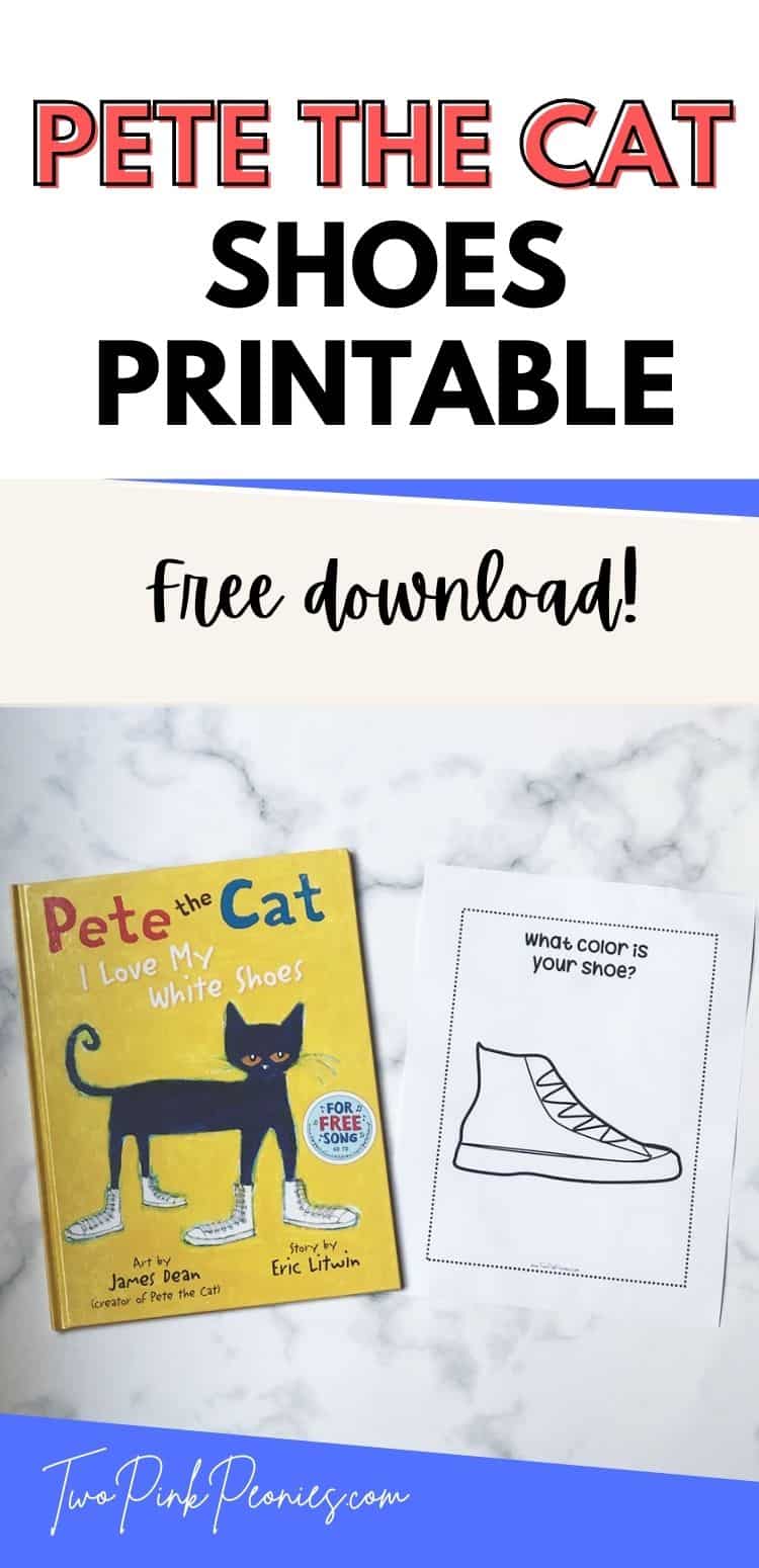 Pete the cat shoes printable