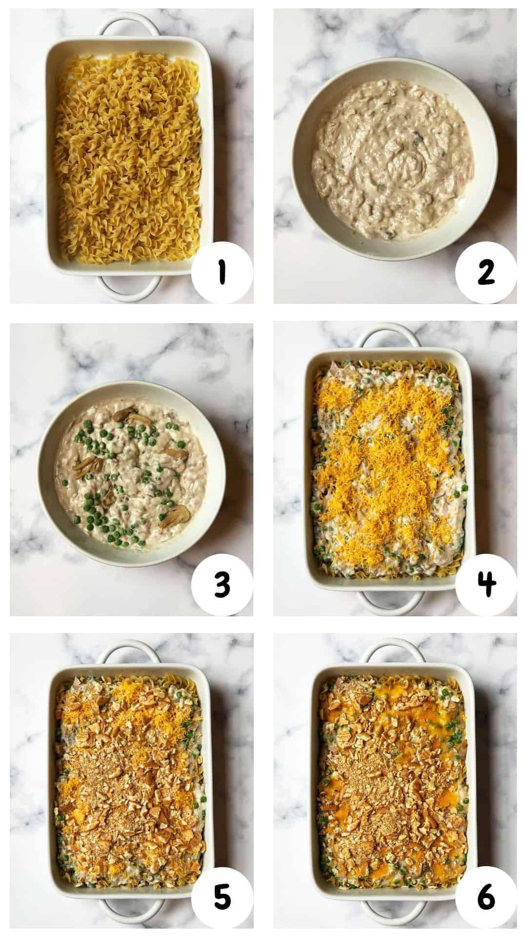 step by step guide on how to make old fashioned tuna casserole