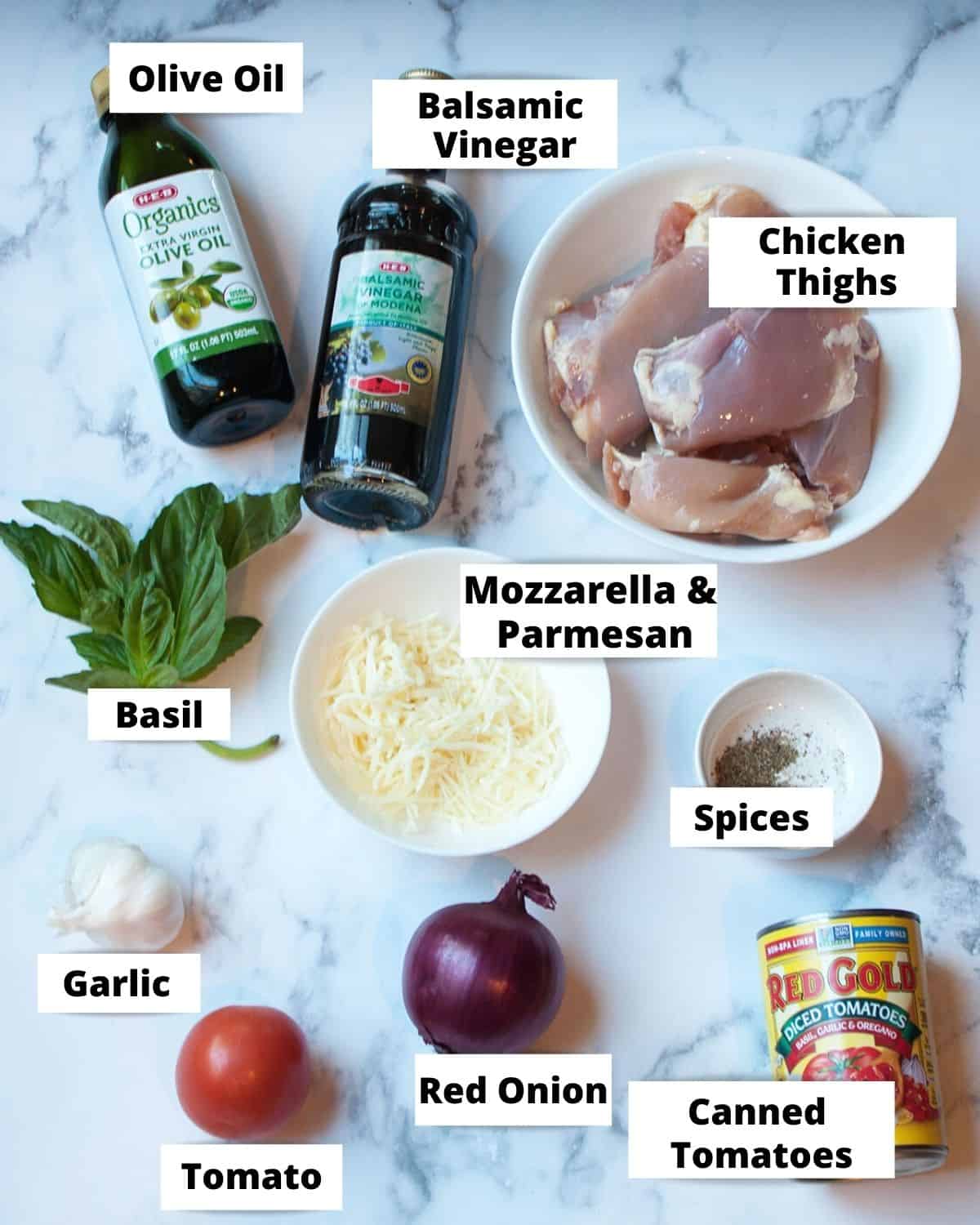 ingredients needed to make crockpot bruschetta chicken
