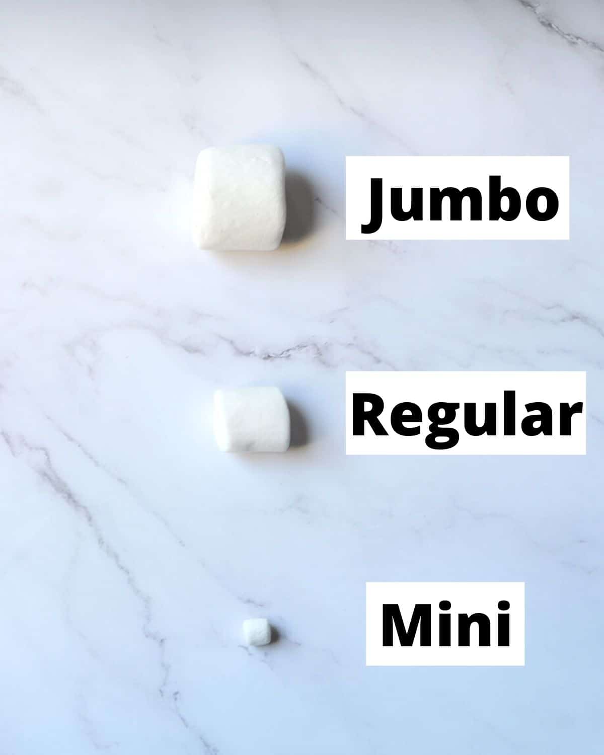 marshmallow size chart