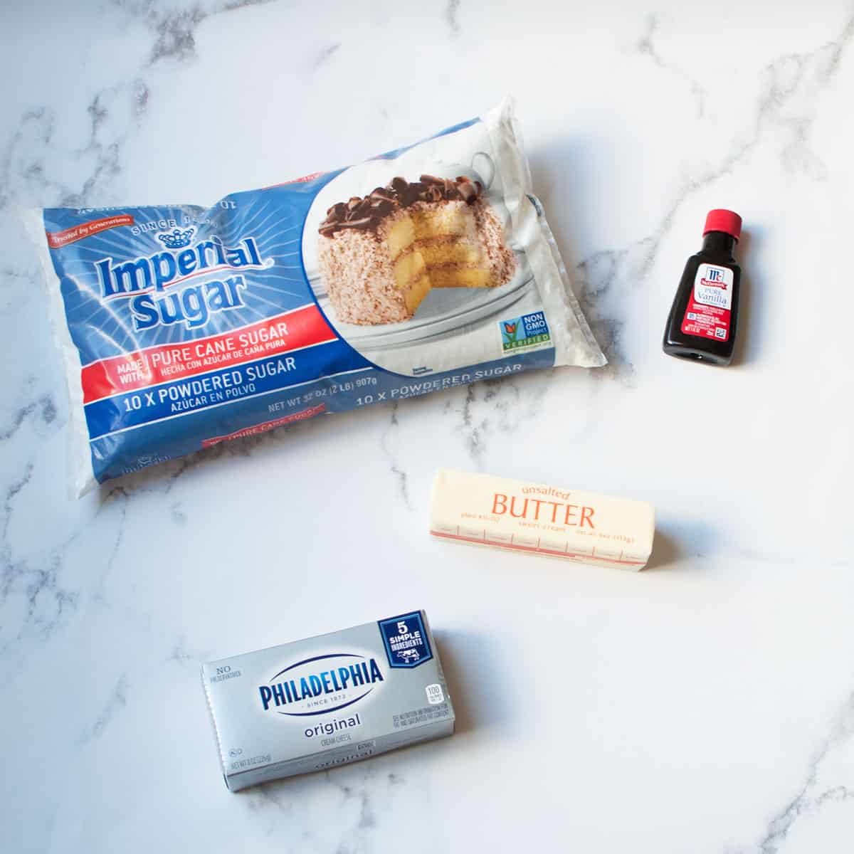 ingredients needed to make cream cheese frosting